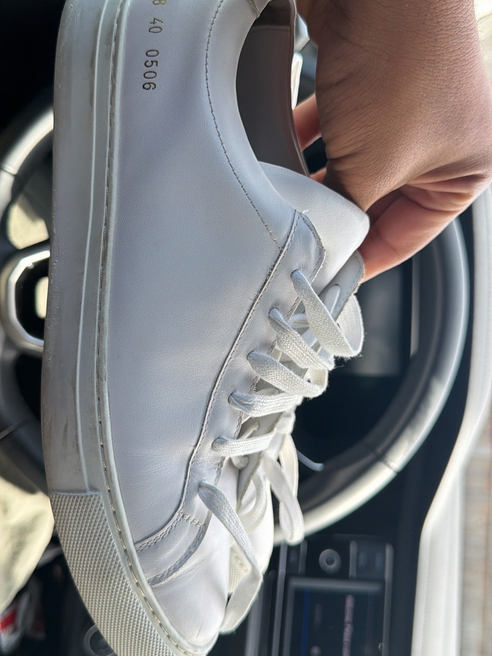 Common Projects White Leather Low-Top Sneakers